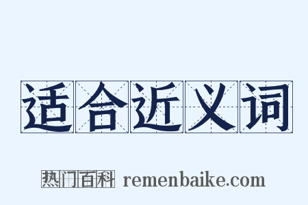 适合近义词是什么意思的图片